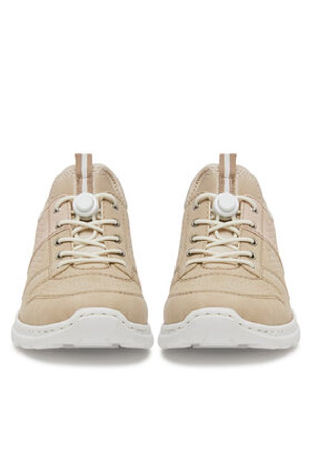 Rieker Sneakersy L3254-62 Beżowy. Kolor: beżowy. Materiał: syntetyk, materiał