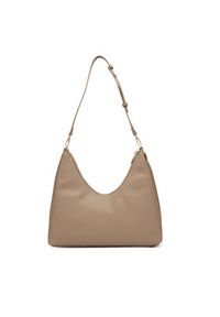 Calvin Klein Torebka Emblem Hw Pebble Shoulder Bag LV04F3495G Beżowy. Kolor: beżowy. Materiał: skórzane #4