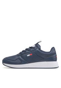 Tommy Jeans Sneakersy Flexi Runner Ess EM0EM01080 Granatowy. Kolor: niebieski. Materiał: skóra #5