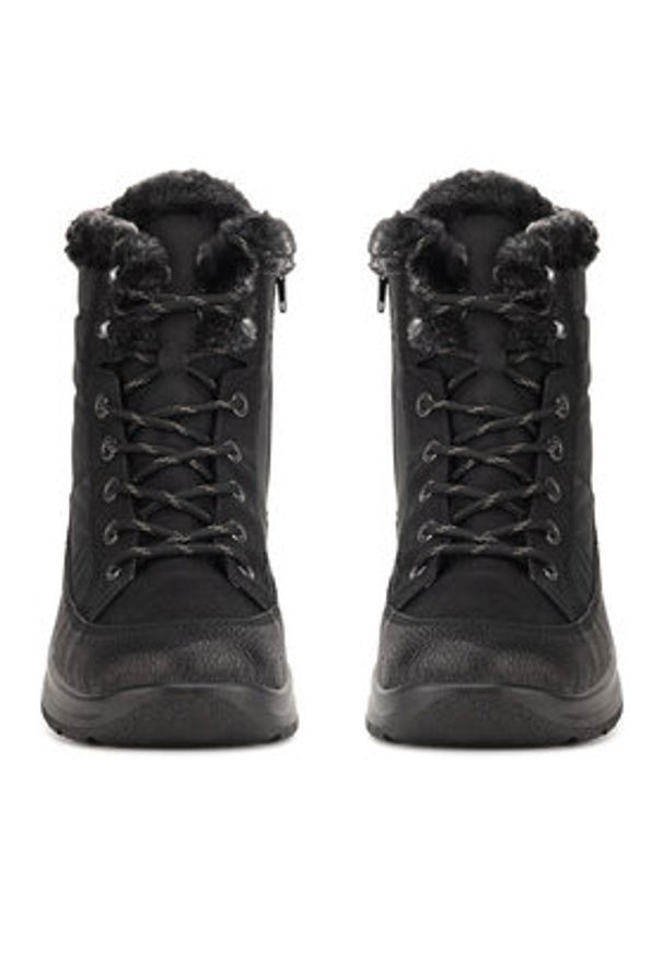 Rieker Trzewiki L7742-00 Czarny. Kolor: czarny. Materiał: materiał