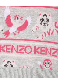 Kenzo kids - KENZO KIDS - Kolorowa bluza z kapturem 0-3 lat. Typ kołnierza: kaptur. Kolor: szary. Materiał: prążkowany, bawełna, dresówka. Długość: długie. Wzór: kolorowy. Sezon: lato