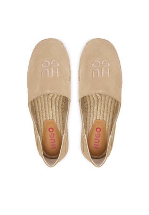 Hugo - HUGO Espadryle Sannes Slon SD 50563325 Beżowy. Kolor: beżowy. Materiał: zamsz, skóra