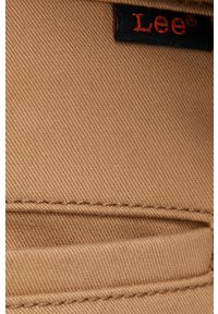 Lee Spodnie męskie kolor brązowy w fasonie chinos. Kolor: brązowy. Materiał: tkanina, bawełna #4