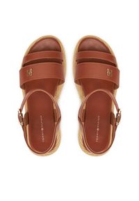 TOMMY HILFIGER - Tommy Hilfiger Espadryle T3A2-33793-0326 S Brązowy. Kolor: brązowy. Materiał: skóra #6