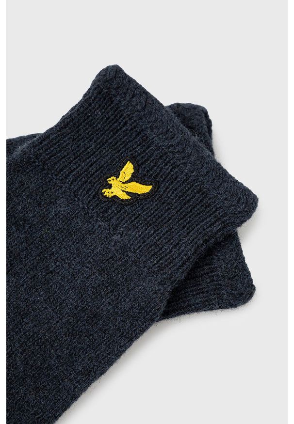 Lyle & Scott - Rękawiczki. Kolor: niebieski
