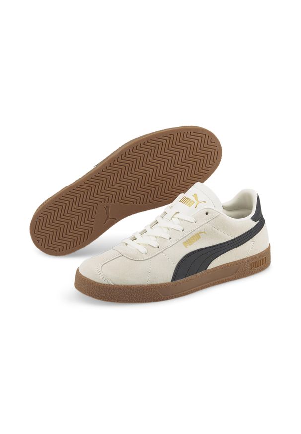 Puma - Buty sportowe Club PUMA Marshmallow Black Team Gold White Beige. Kolor: wielokolorowy, czarny, beżowy, biały. Materiał: materiał, skóra, zamsz. Szerokość cholewki: normalna. Sport: turystyka piesza