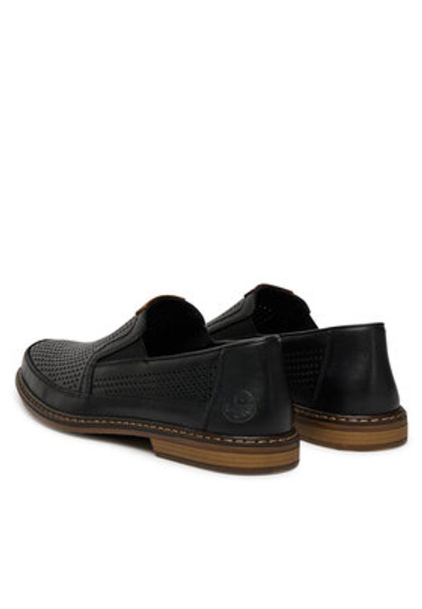 Rieker Półbuty 13459-00 Czarny. Kolor: czarny. Materiał: skóra