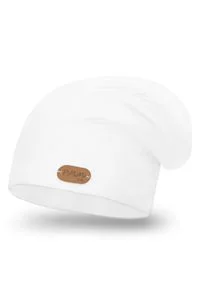 Biała czapka bawełniana PaMaMi - Biały. Kolor: biały. Materiał: elastan, bawełna. Sezon: wiosna #1