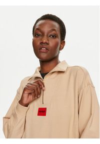 Hugo Bluza Talua 50508701 Beżowy Relaxed Fit. Kolor: beżowy. Materiał: bawełna