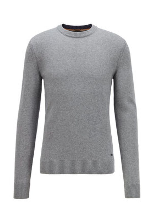 BOSS - Boss Sweter Kontreal 50434315 Szary Regular Fit. Kolor: szary. Materiał: bawełna