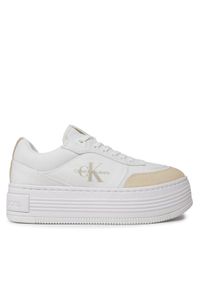 Calvin Klein Jeans Sneakersy YW0YW01433 Biały. Kolor: biały. Materiał: skóra