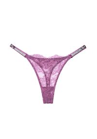Intica - Stringi koronkowe z cyrkoniami na specjalne okazje Lovisa. Kolor: fioletowy. Materiał: koronka. Wzór: aplikacja