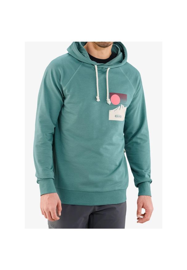 EDELRID - Bluza z kapturem męska Edelrid Tecu Hoody. Typ kołnierza: kaptur. Kolor: zielony