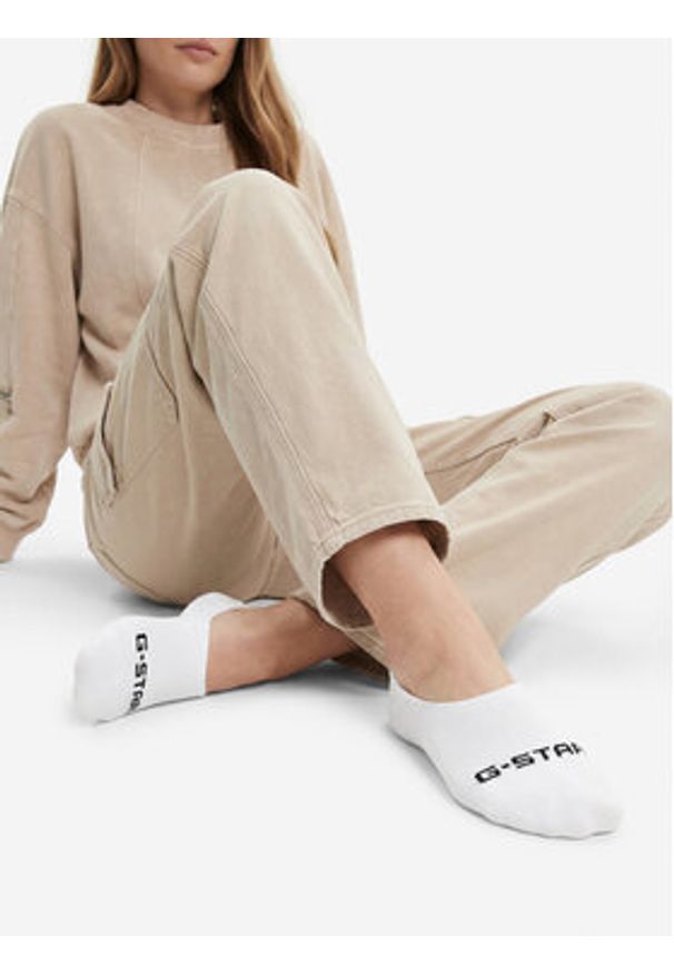G-Star RAW - G-Star Raw Stopki AS_G-STAR_S_124_SS25 (3-PACK) Biały. Kolor: biały. Materiał: bawełna