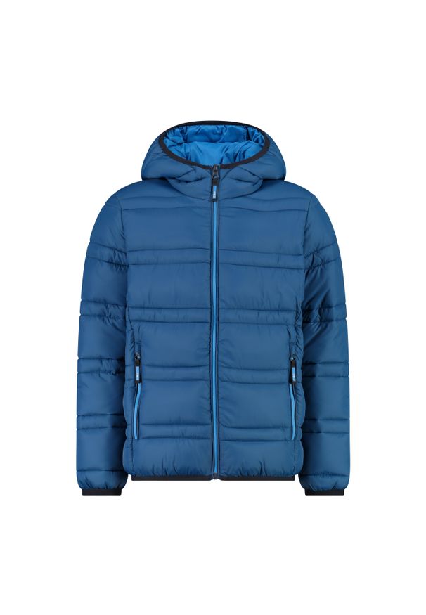 Kurtka dziecięca z kapturem CMP. Typ kołnierza: kaptur. Kolor: turkusowy, niebieski, wielokolorowy, zielony. Sezon: zima