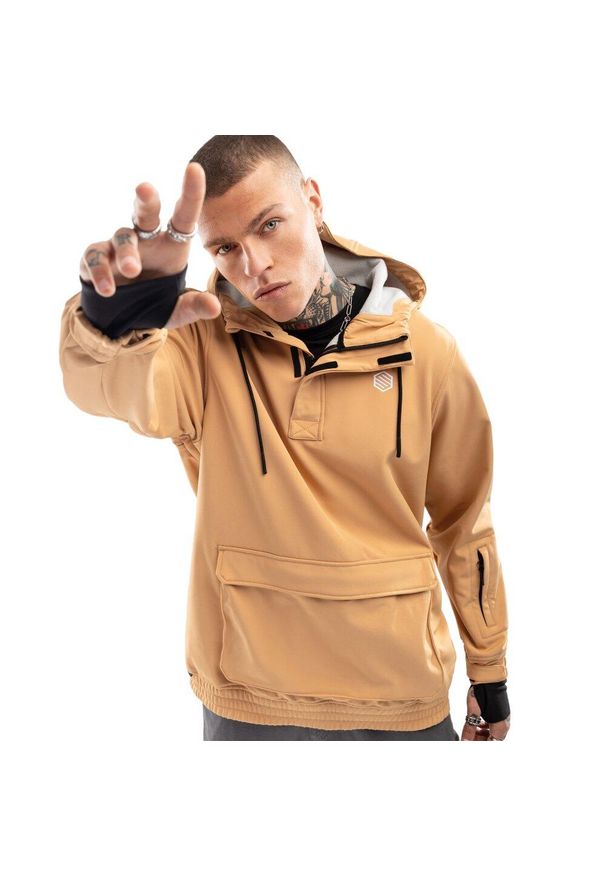 SIROKO - Kurtka lifestyle męska W3 Neuquén LF. Kolor: żółty. Materiał: materiał, softshell
