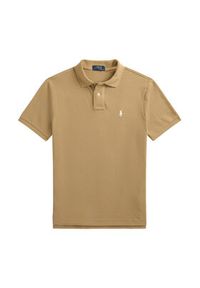 Polo Ralph Lauren Polo 710680784332 Beżowy Custom Slim Fit. Typ kołnierza: polo. Kolor: beżowy. Materiał: bawełna #2