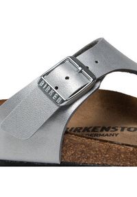 Birkenstock Japonki Gizeh Bs 0043853 Srebrny. Kolor: srebrny. Materiał: skóra