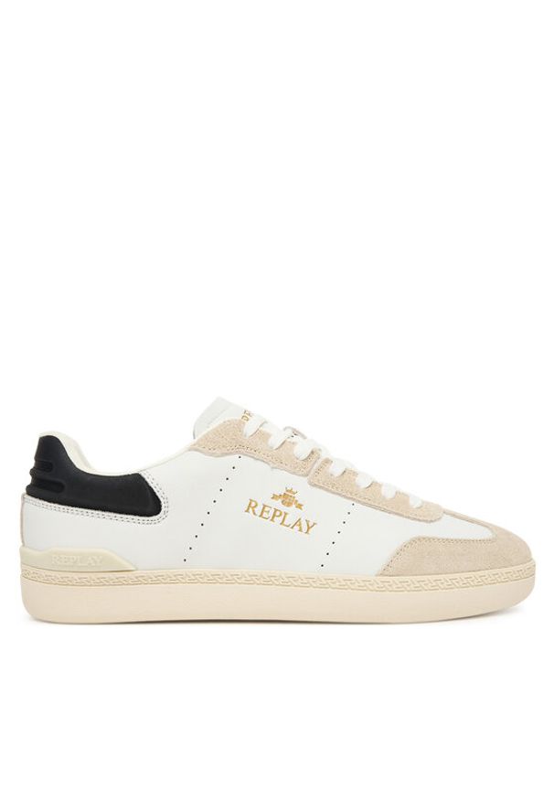 Replay - REPLAY Sneakersy GMSD7.000.C0006L Beżowy. Kolor: beżowy. Materiał: skóra