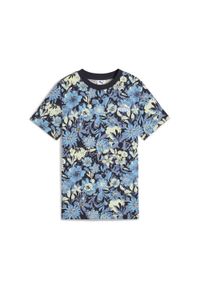 Puma - Młodzieżowa koszulka Essentials Nature 2.0 PUMA. Kolor: niebieski, różowy, wielokolorowy, fioletowy. Sport: joga i pilates #1