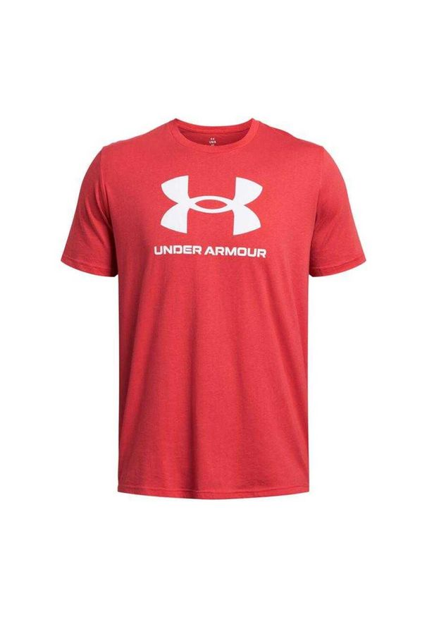 Under Armour - T-shirt Męski Logo Sportstyle. Kolor: czerwony. Sport: turystyka piesza