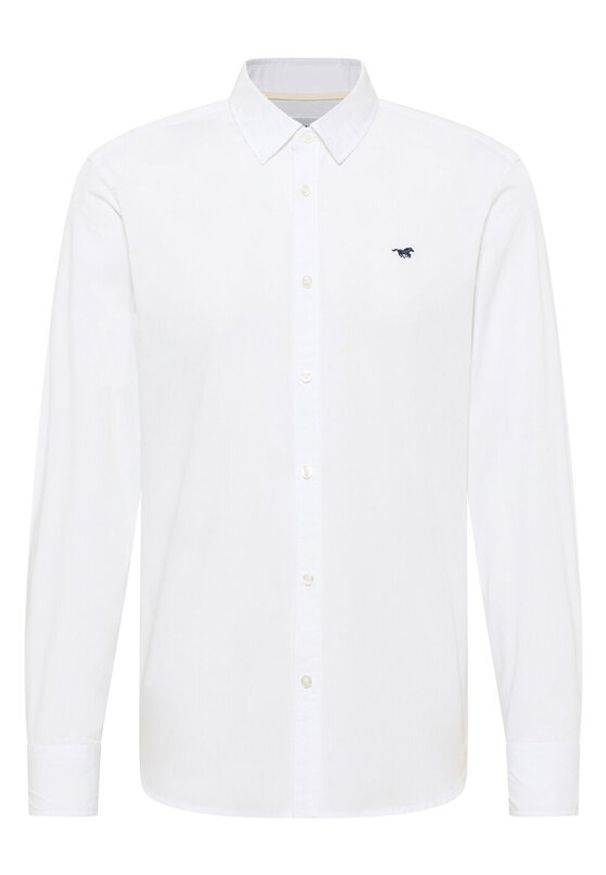 Mustang Koszula Canton 1016238 Biały Slim Fit. Kolor: biały. Materiał: bawełna