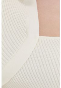 Miss Sixty Sweter wełniany damski kolor kremowy. Okazja: na co dzień. Kolor: beżowy. Materiał: wełna. Długość rękawa: długi rękaw. Długość: długie. Styl: casual #3