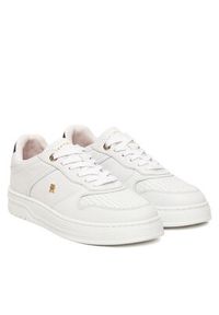 TOMMY HILFIGER - Tommy Hilfiger Sneakersy Th Sporty Cupsole Corp FW0FW09025 Biały. Kolor: biały. Materiał: skóra #2