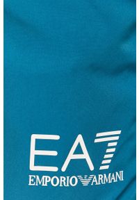 EA7 Emporio Armani - Szorty kąpielowe. Kolor: niebieski. Materiał: tkanina, poliester. Wzór: gładki #3