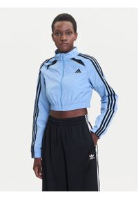 Adidas - adidas Bluza Teamgeist adicolor JZ8277 Błękitny Slim Fit. Kolor: niebieski. Materiał: syntetyk