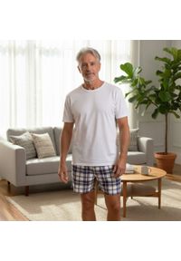 Męskie Bokserki Bawełniane - Pako Jeans - w Kratę. Kolor: wielokolorowy. Materiał: bawełna #4