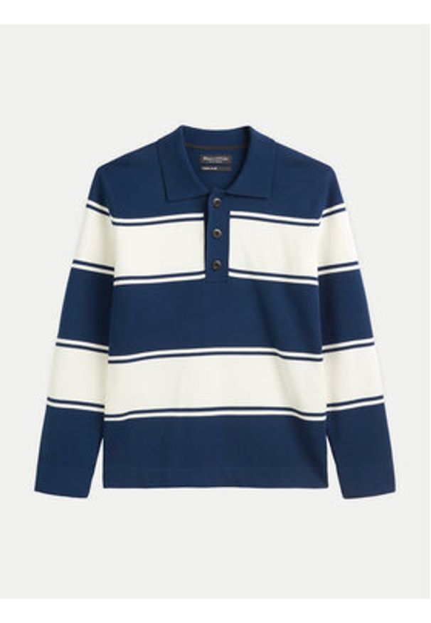 Marc O'Polo Polo 522 5042 60048 Granatowy Regular Fit. Typ kołnierza: polo. Kolor: niebieski. Materiał: bawełna