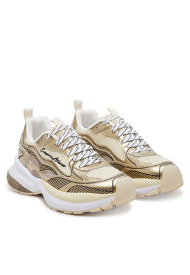 Emporio Armani Sneakersy X3X238 XR388 00194 Złoty. Kolor: złoty. Materiał: skóra