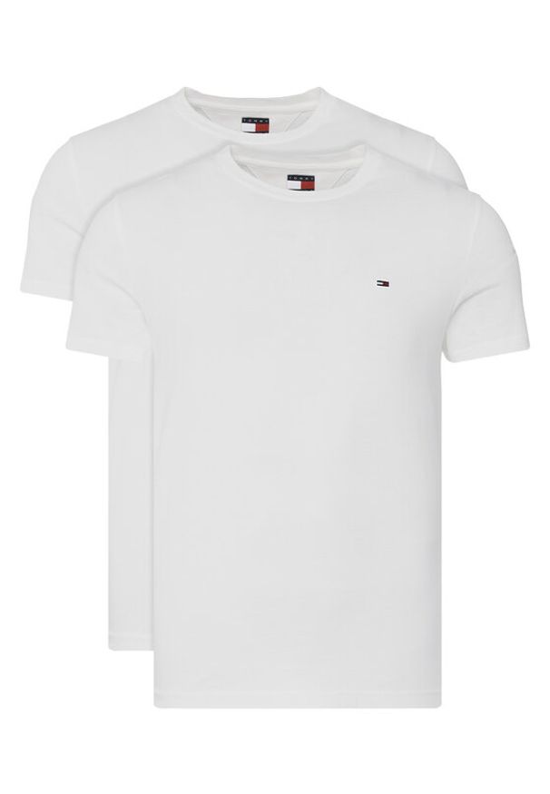 Tommy Jeans Komplet 2 t-shirtów DM0DM20687 Écru Slim Fit. Materiał: bawełna