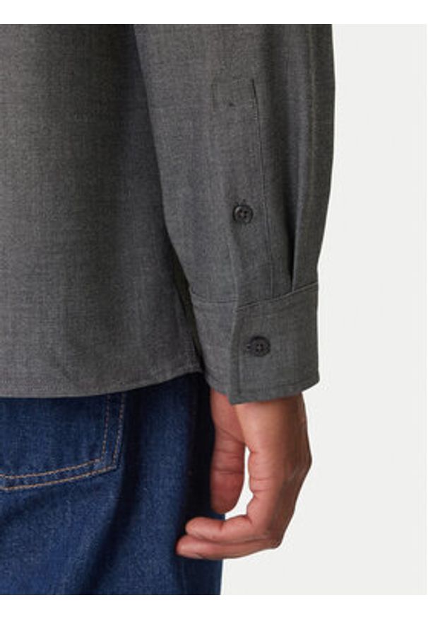 Calvin Klein Koszula Easy LV04LE114G Szary Relaxed Fit. Kolor: szary. Materiał: syntetyk