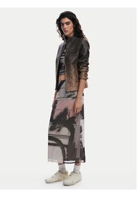 Desigual Kurtka skórzana 25SWEW44 Brązowy Regular Fit. Kolor: brązowy. Materiał: syntetyk #3