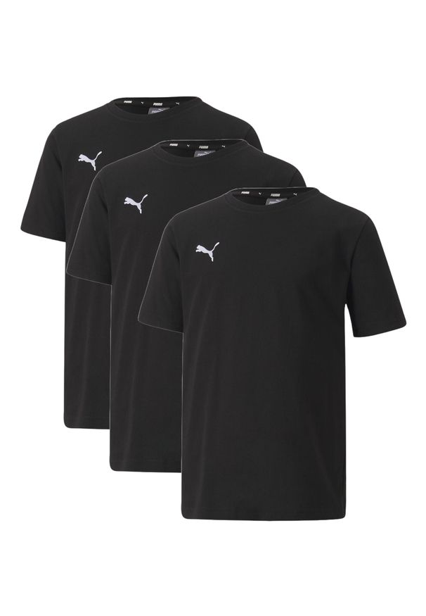 Koszulka Puma Junior Teamgoal 23 Casual T-shirt 3-pack P, Dzieci. Kolor: czarny. Materiał: materiał, bawełna
