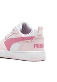 Puma - Dziecięce sneakersy Rebound V6 Lo PUMA White Fast Pink Whisp Of. Kolor: wielokolorowy, różowy, biały