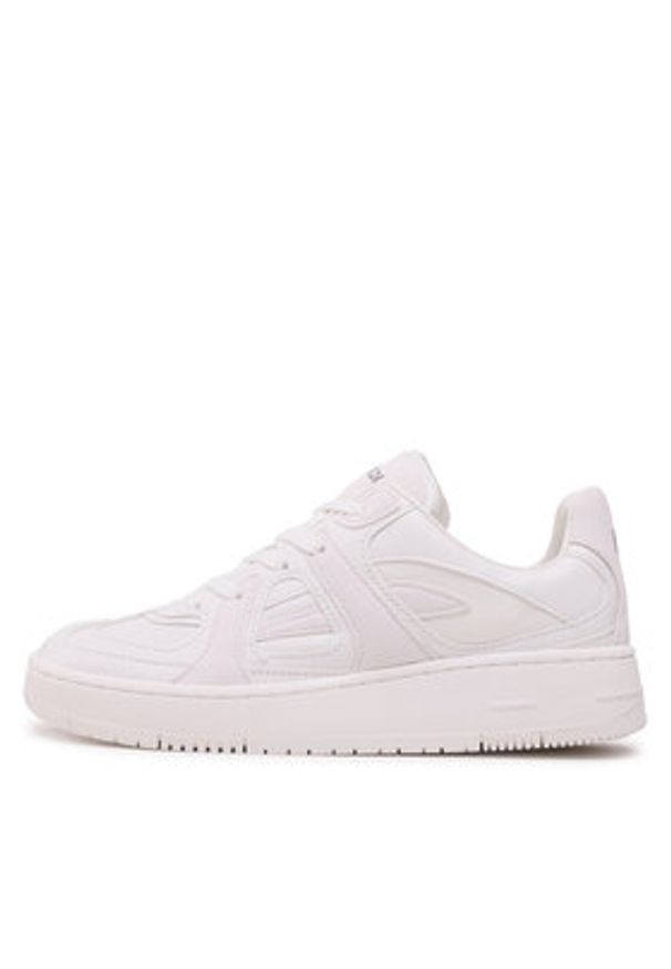 Trussardi Jeans - Trussardi Sneakersy 79A00844 Biały. Kolor: biały. Materiał: skóra