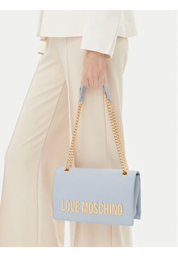 Love Moschino - LOVE MOSCHINO Torebka JC4192PP1MKD0712 Błękitny. Kolor: niebieski. Materiał: skórzane