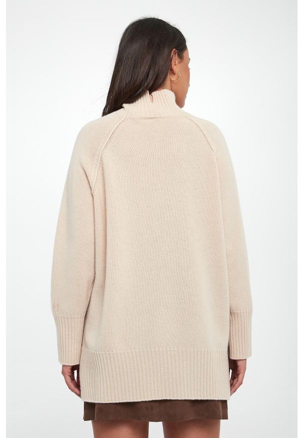 Marella - Sweter damski z wełny dziewiczej Eccelso MARELLA MONOCHROME. Materiał: wełna