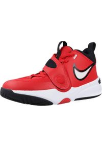 Buty koszykarskie dla dzieci Nike Team Hustle D 11 Jr. Zapięcie: rzepy. Kolor: czerwony. Materiał: materiał, syntetyk. Szerokość cholewki: normalna