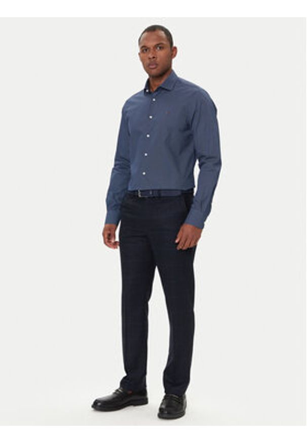 TOMMY HILFIGER - Tommy Hilfiger Koszula MW0MW40523 Granatowy Slim Fit. Kolor: niebieski. Materiał: bawełna