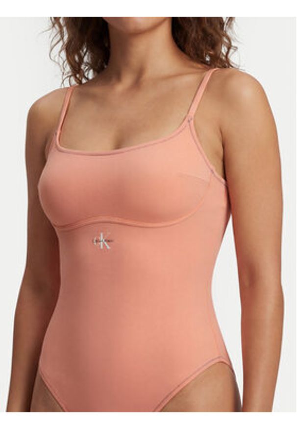 Calvin Klein Swimwear Strój kąpielowy LV00Q61217 Różowy. Kolor: różowy. Materiał: syntetyk