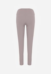 Renee - Jasnoszare Legginsy Basic z Modelującą Wstawką w Pasie Liacan. Okazja: na co dzień. Kolor: szary. Długość: krótkie. Styl: casual #7