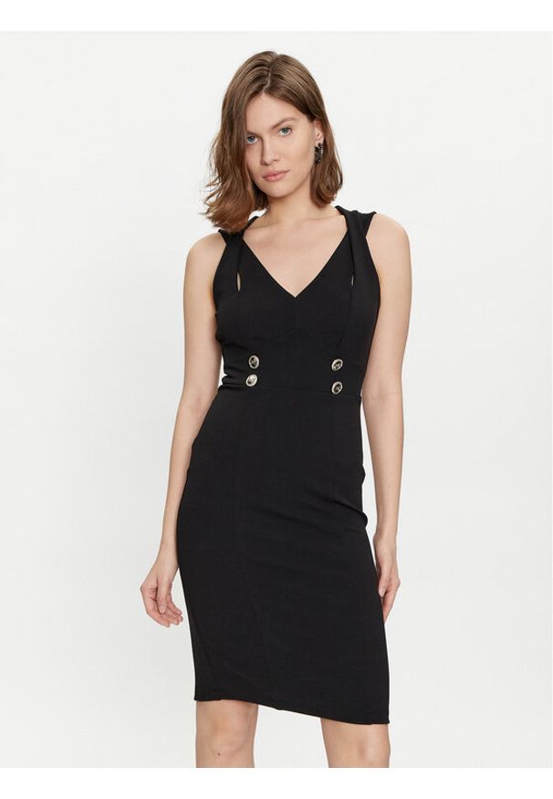 Rinascimento Sukienka koktajlowa CFC0019370002 Czarny Slim Fit. Kolor: czarny. Materiał: syntetyk. Styl: wizytowy