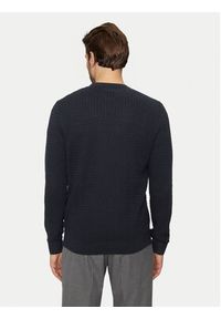Bugatti Sweter 7400 65521B Granatowy Regular Fit. Kolor: niebieski. Materiał: bawełna #3