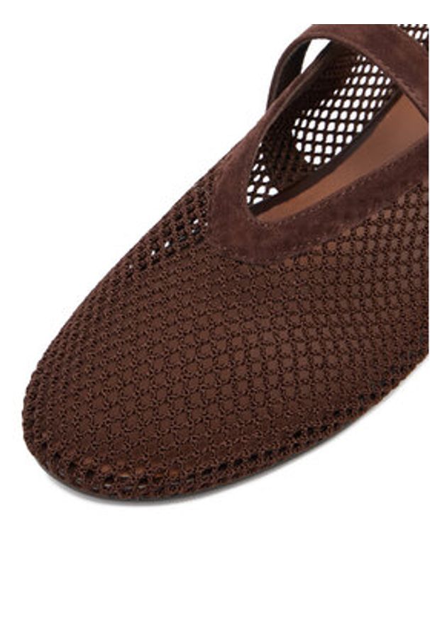 Badura Baleriny MIMOSA-SLT-24067P-52 Brązowy. Kolor: brązowy. Materiał: materiał