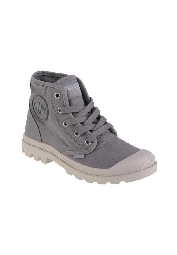 Buty sportowe Sneakersy damskie, Palladium Pampa Hi. Kolor: szary. Materiał: guma, materiał, syntetyk. Sport: turystyka piesza