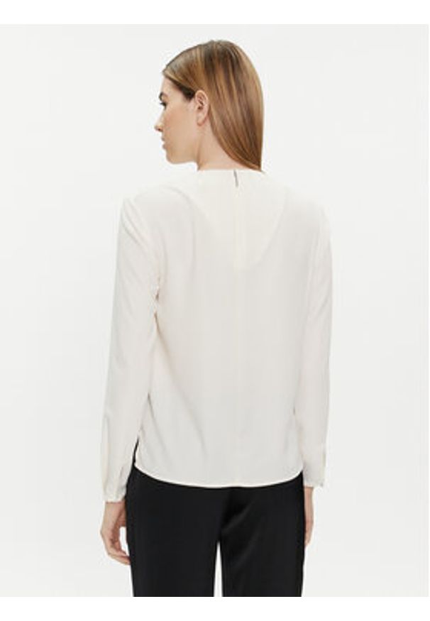 Calvin Klein Bluzka K20K207075 Écru Regular Fit. Materiał: syntetyk